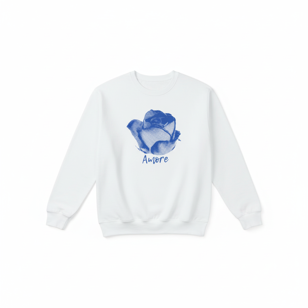 Amore Rose Art Crewneck Sweatshirt