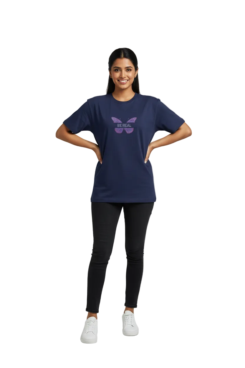 Be Real Not Perfect Butterfly T-Shirt