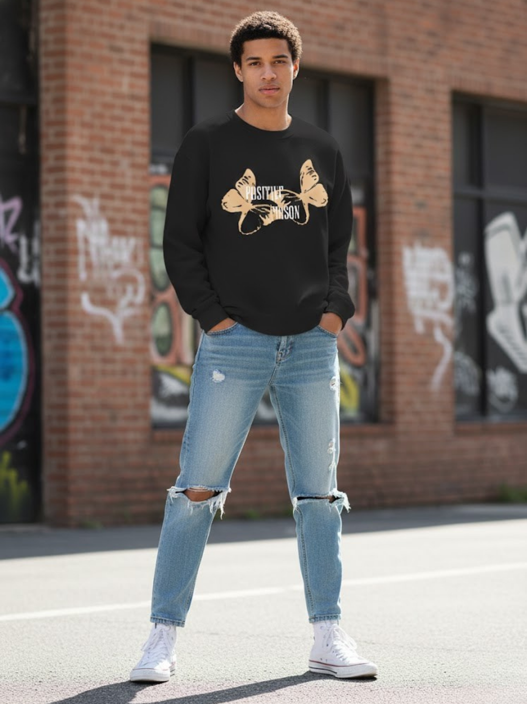 Positive Poison Butterfly Sweatshirt