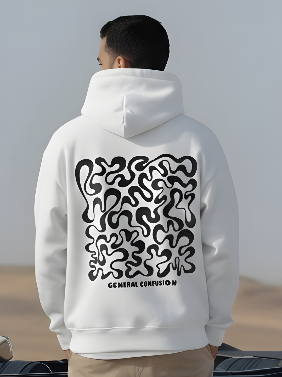General Confusion Abstract Typography Hoodie
