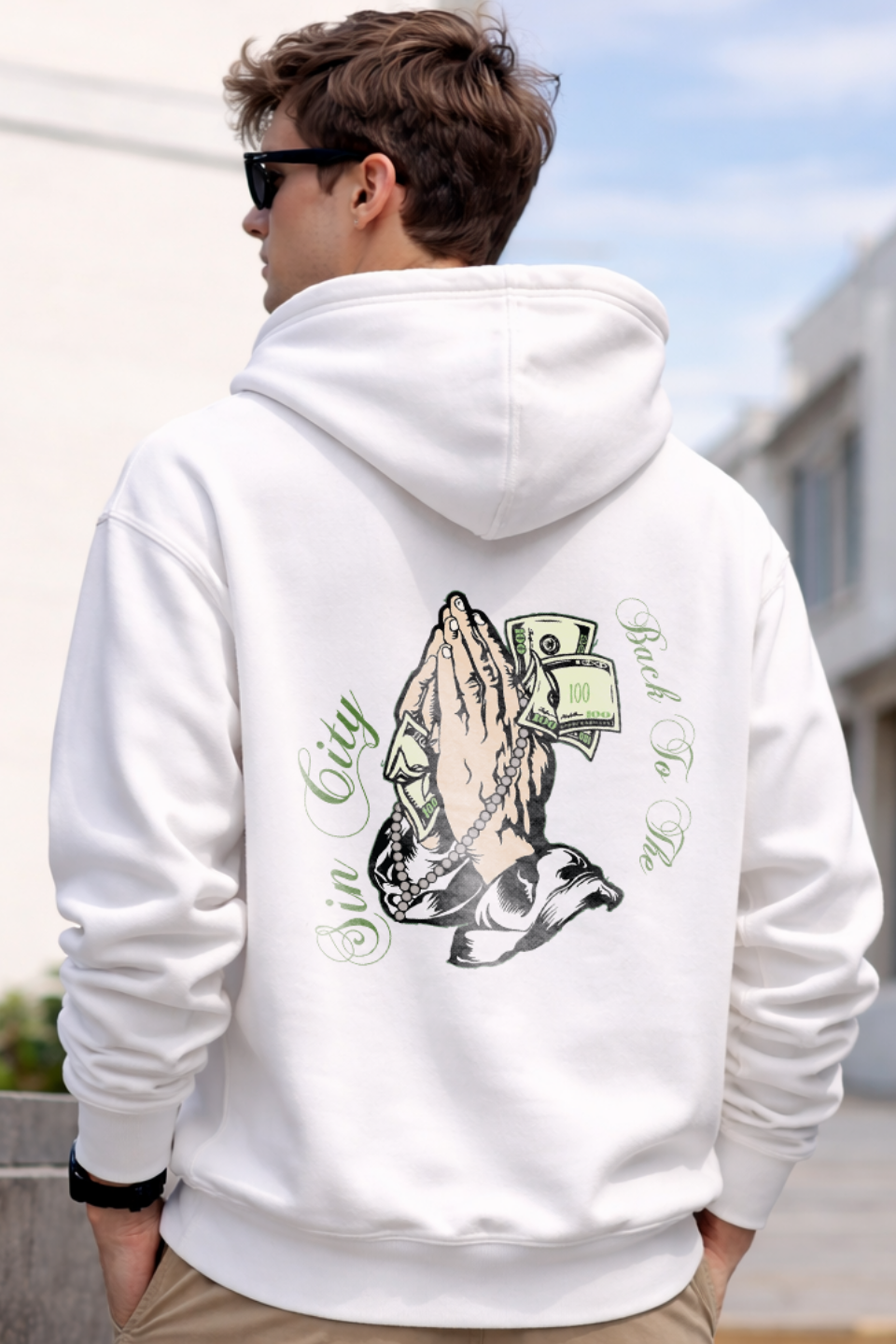 Sin City Praying Hands Hoodie